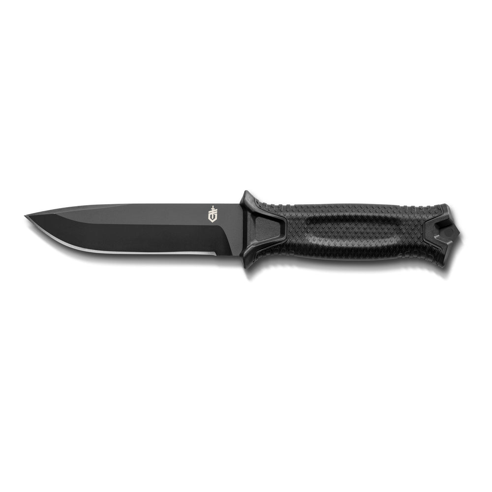 Svart Gerber StrongArm kniv med MOLLE-kompatibel slida