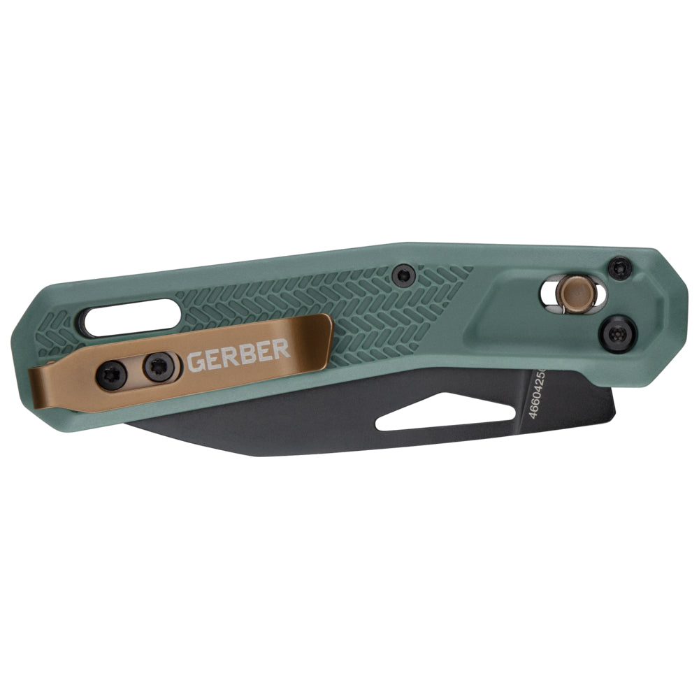 Gerber Vista fällkniv i grön och svart med fickclip – bild 4