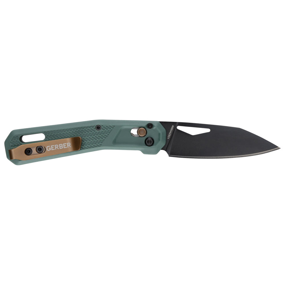 Gerber Vista fällkniv i grön och svart med fickclip – bild 3