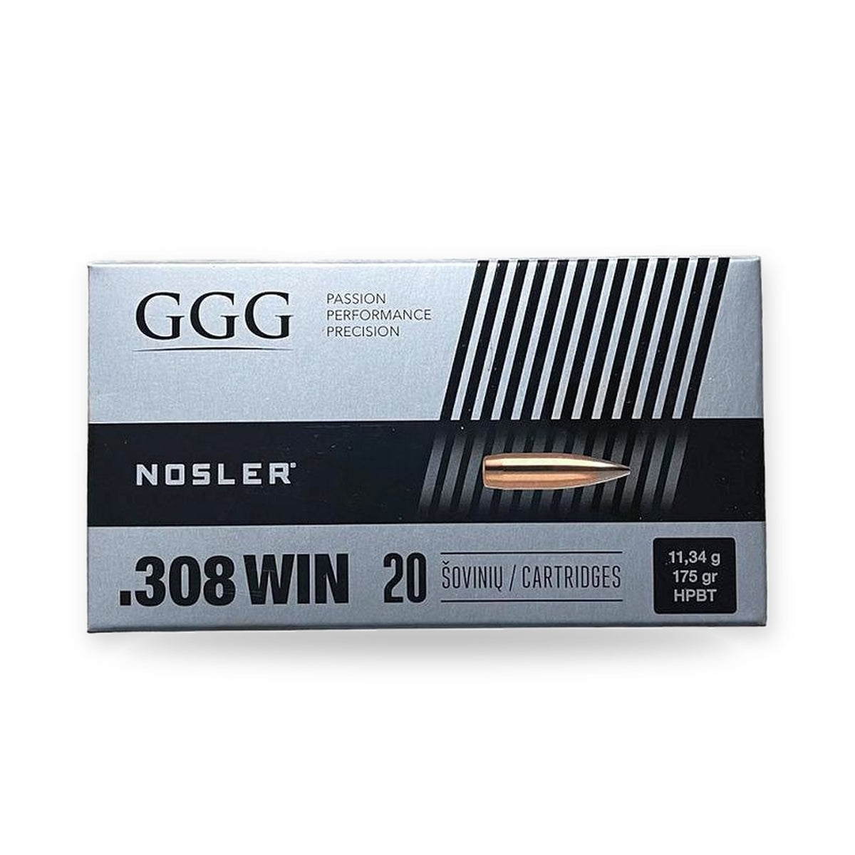GGG - 308 Win - 175 gr - HPBT Nosler - 20/Box