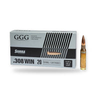 GGG - Ammo .308 Win - 168gr - HPBT Sierra Matchking - 20/Box