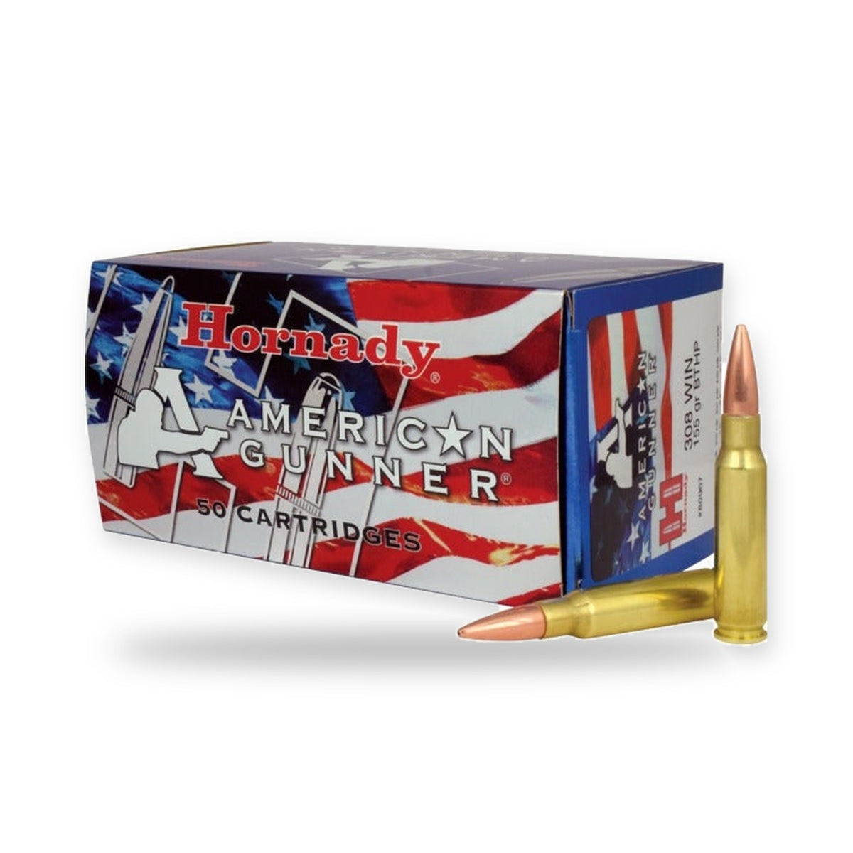 Hornady - 308 Win - American Gunner - 155 gr - BTHP - 50/Box