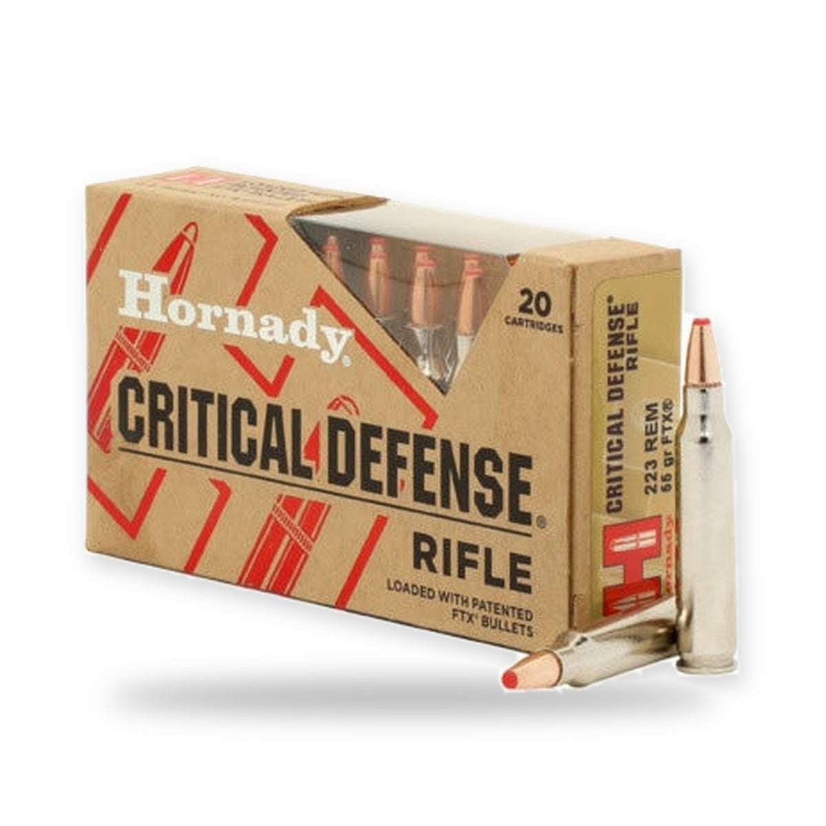 Hornady - 223 Rem - Critical Defense Rifle - 55 gr - FTX - 20/Box
