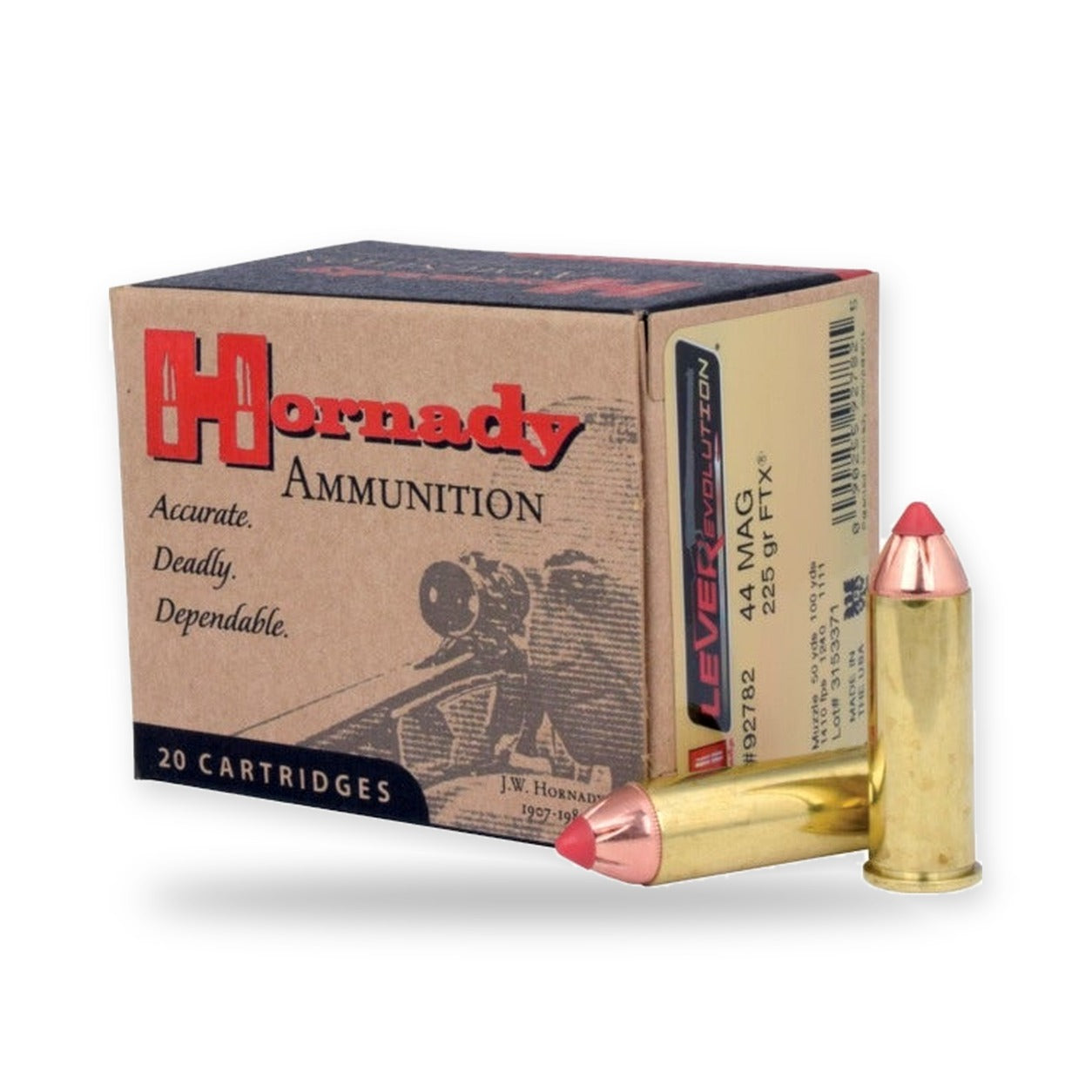 Hornady - 44 Rem Mag - Leverevolution - 225 gr - FTX - 20/Box