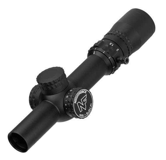 Nightforce Kikarsikte NX6 1-6x24 F1 0,2 MRAD FC-DMx belyst, täckta tornrattar – bild 2
