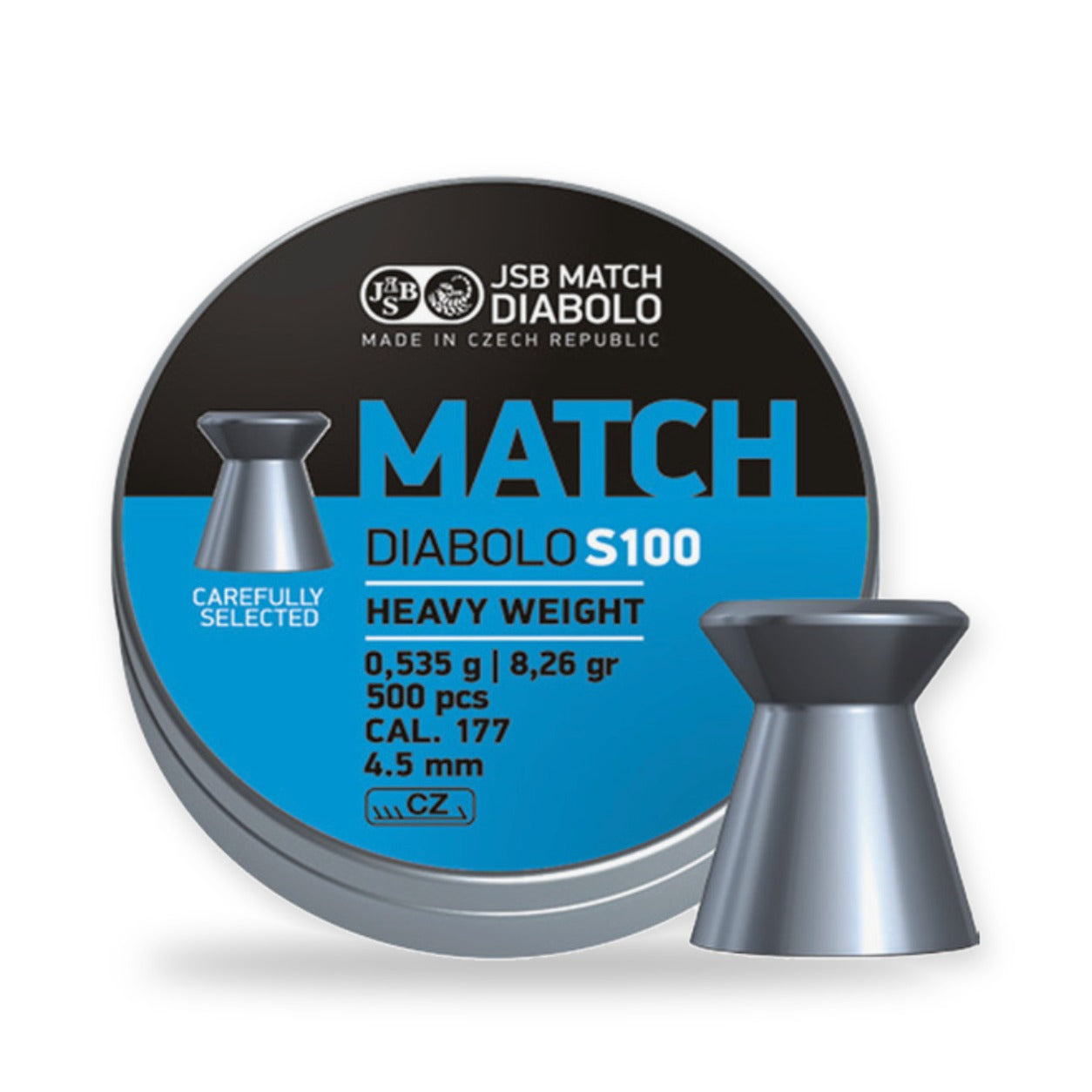 JSB - Blue Match Diabolo - S100 - 4,49mm - 0,535g - 500st