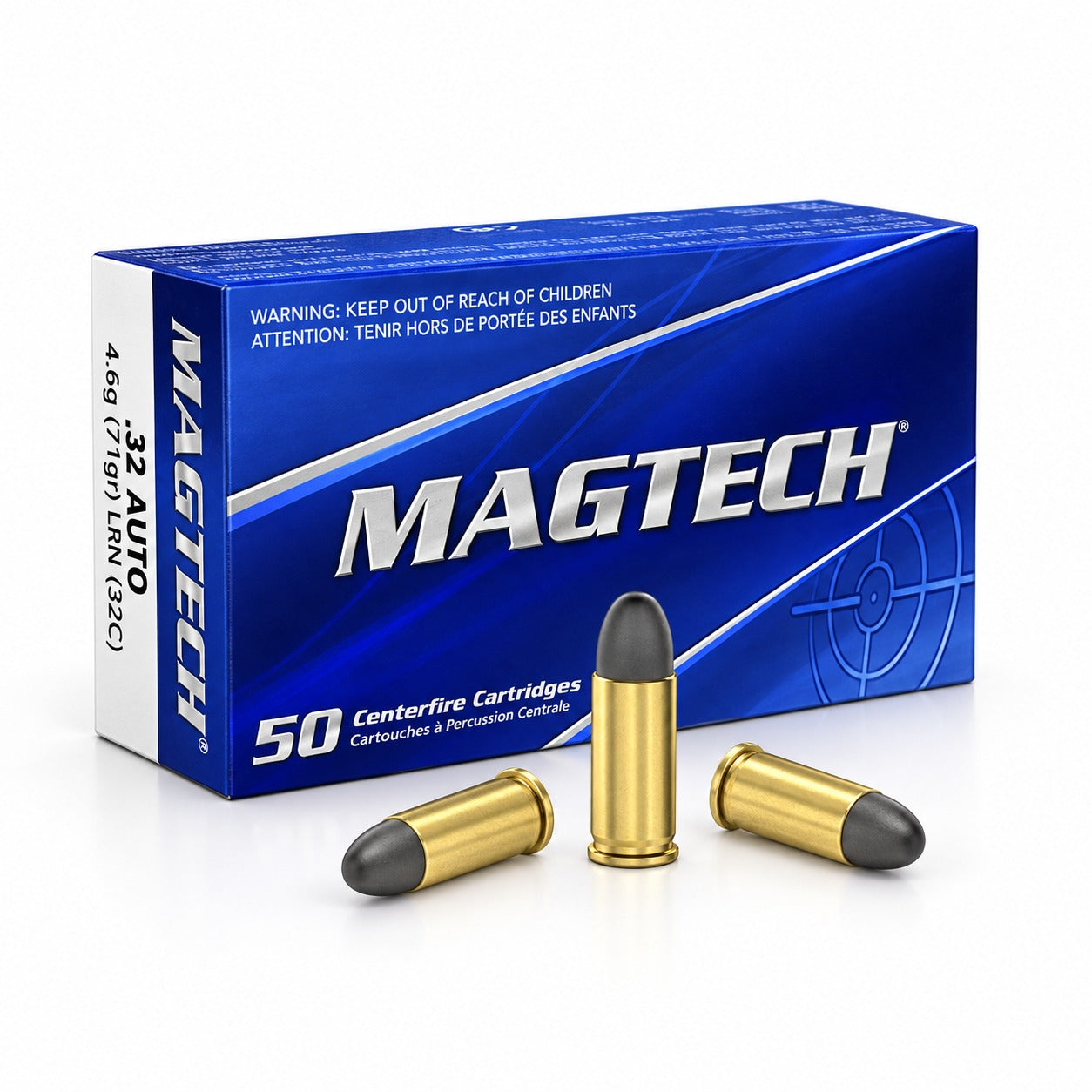 Magtech - .32 Auto - 71 grs - LRN - 50 st/ask