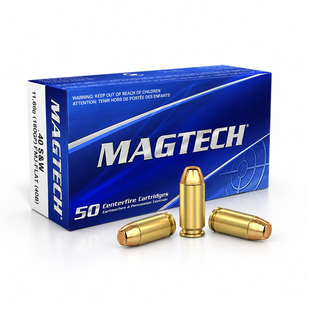 Magtech .40 S&W 180 grs FMJ Flat 50 st