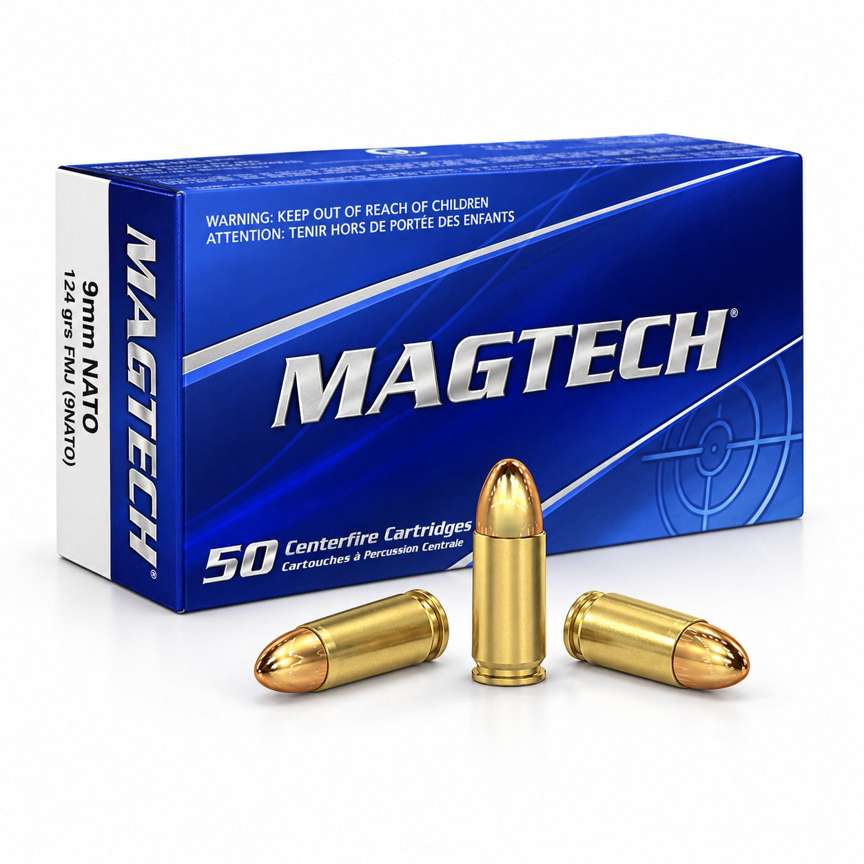 Magtech - 9 mm Luger - 124 grs - FMJ NATO Ball - 50 st/ask