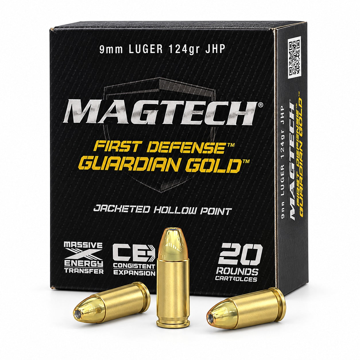 Magtech - 9 mm Luger - 124 grs - JHP Guardian Gold - 20 st/ask