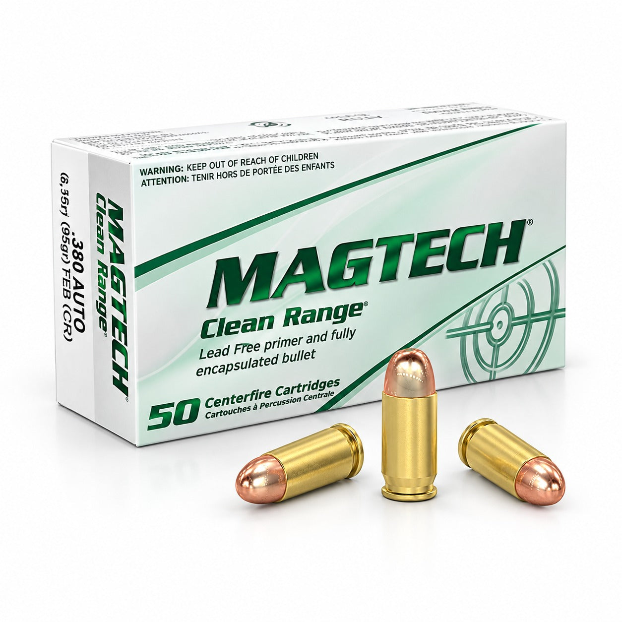 Magtech Clean Range - .380 Auto - 95 grs - FEB - 50 st/ask