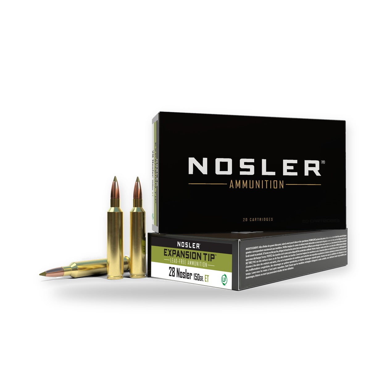 Nosler - Expansion Tip Ammunition - 28 Nosler - 150gr - ET - 20/ask