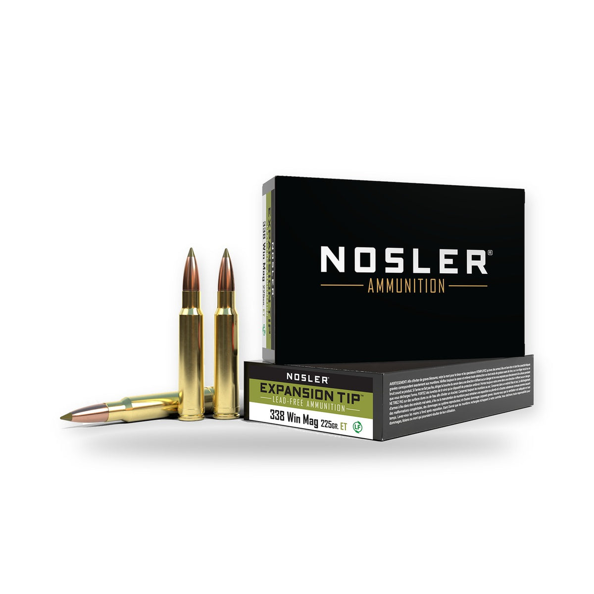 Nosler - Expansion Tip Ammunition - .338 Winchester Magnum - 225gr - ET SP - 20/ask