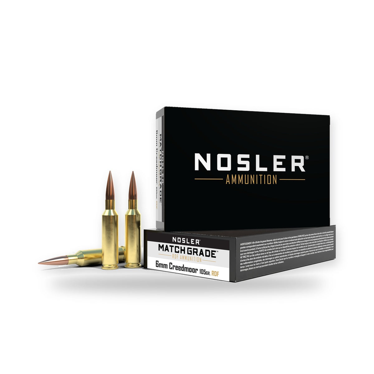 Nosler - Match Grade Ammunition - 6mm Creedmoor - 105gr - RDF HPBT - 20/ask