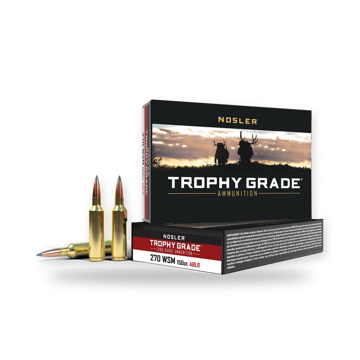 Nosler - Trophy Grade Ammunition - .270 Winchester Short Magnum - 150gr - ABLR - 20/ask