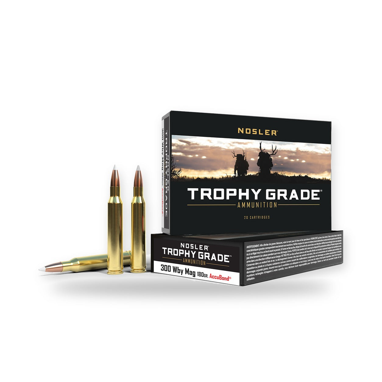 Nosler - Trophy Grade Ammunition - .300 Weatherby Magnum - 180gr - AB - 20/ask