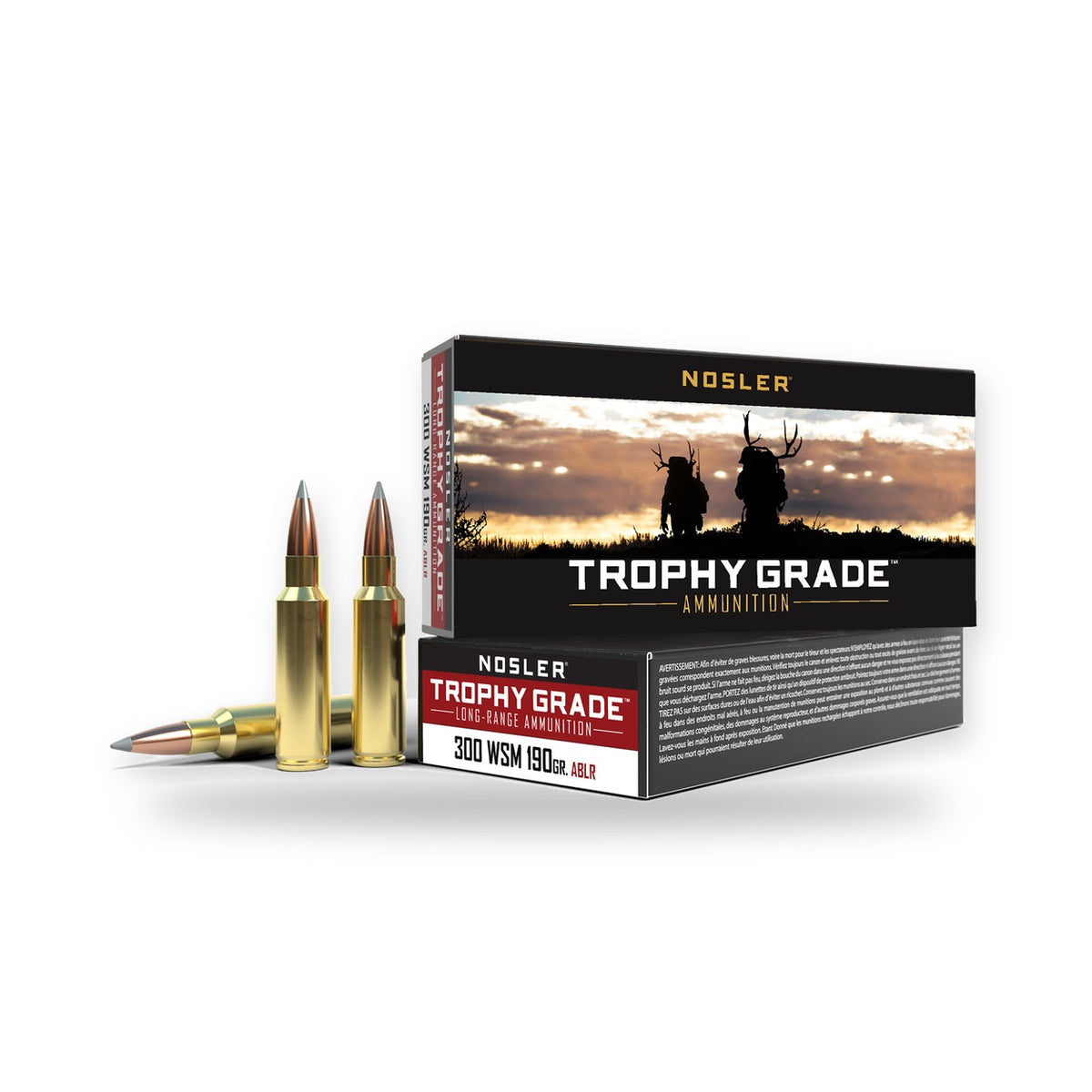 Nosler - Trophy Grade Ammunition - 300 Winchester Short Magnum - 190gr - ABLR - 20/ask