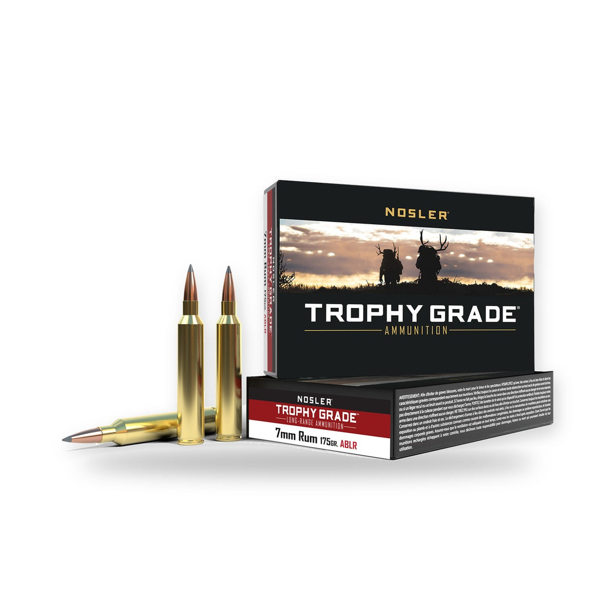 Nosler - Trophy Grade Ammunition - 7mm Remington Ultra Magnum - 175gr - ABLR - 20/ask