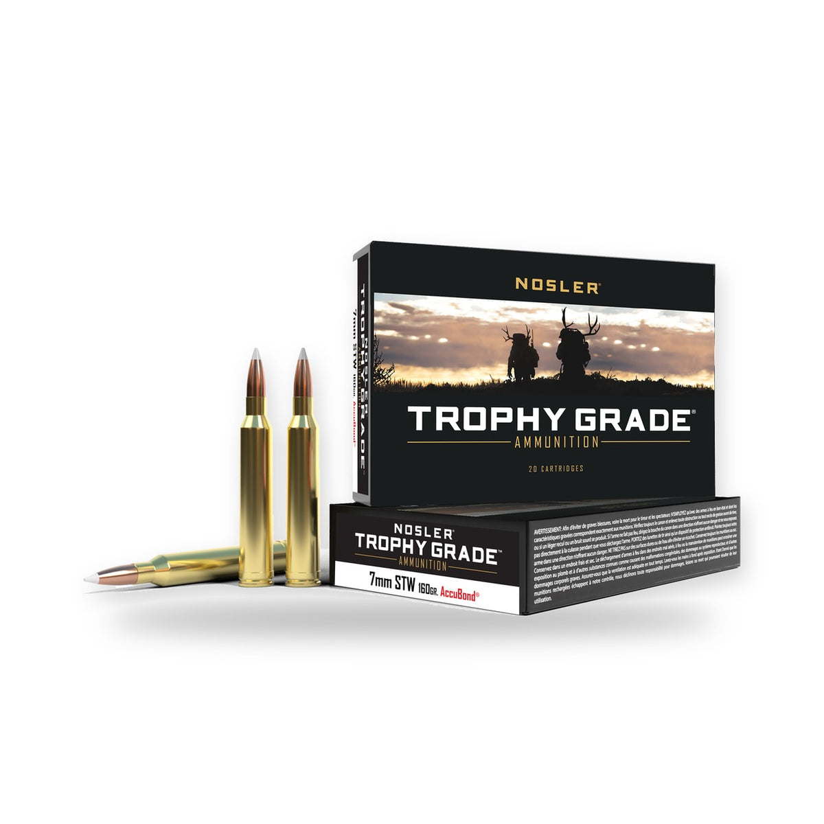 Nosler - Trophy Grade Ammunition - 7mm STW - 160gr - AB - 20/ask