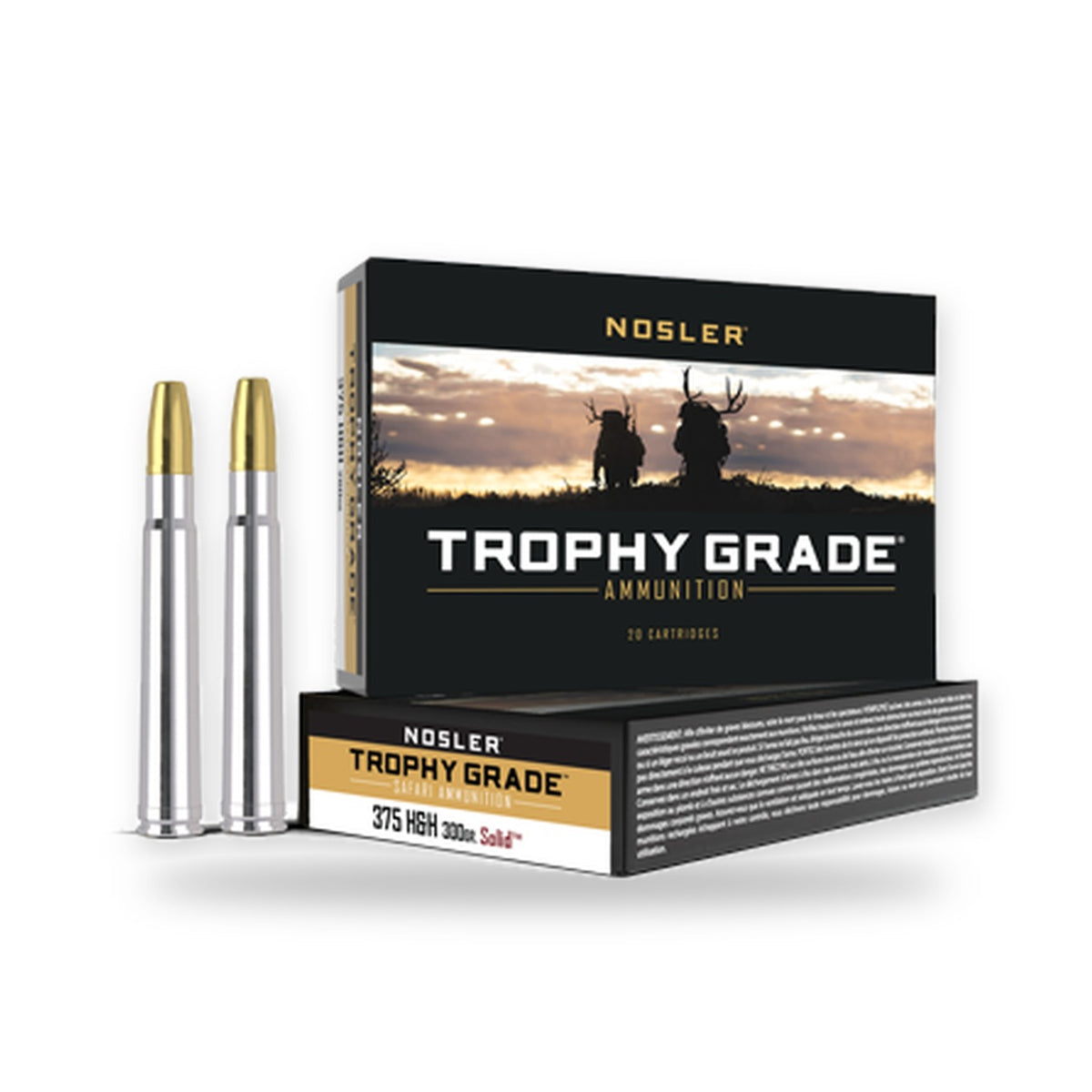 Nosler - Trophy Grade Safari Ammunition - .375 H&H Magnum - 300gr - SD - 20/ask