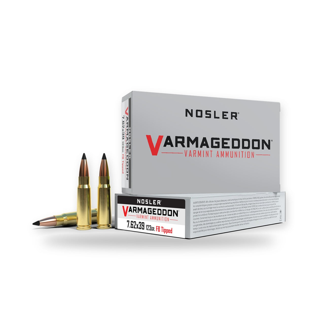 Nosler - Varmageddon Ammunition - 7,62×39 - 123gr - FBT - 20/ask
