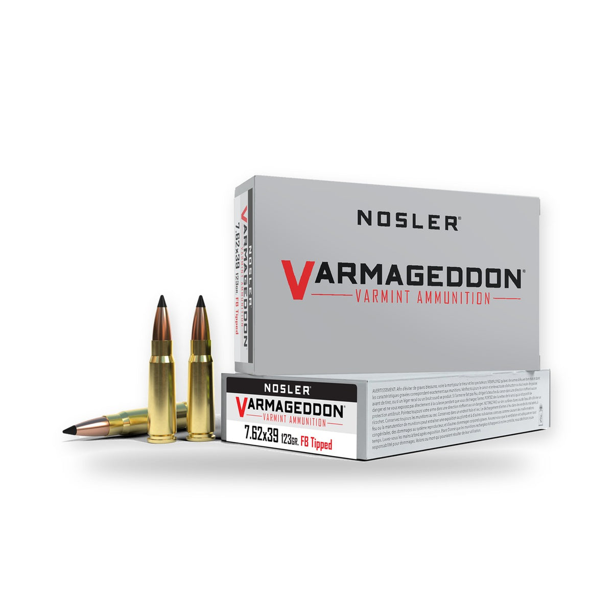 Nosler - Varmageddon Ammunition - 7,62×39 - 123gr - FBT - 20/ask