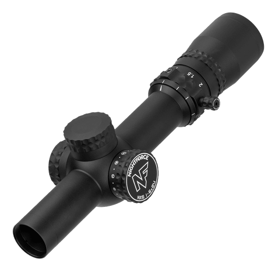 Nightforce Kikarsikte NX6 1-6x24 SFP 1/2 MOA FC-6c belyst, täckta tornrattar – bild 2