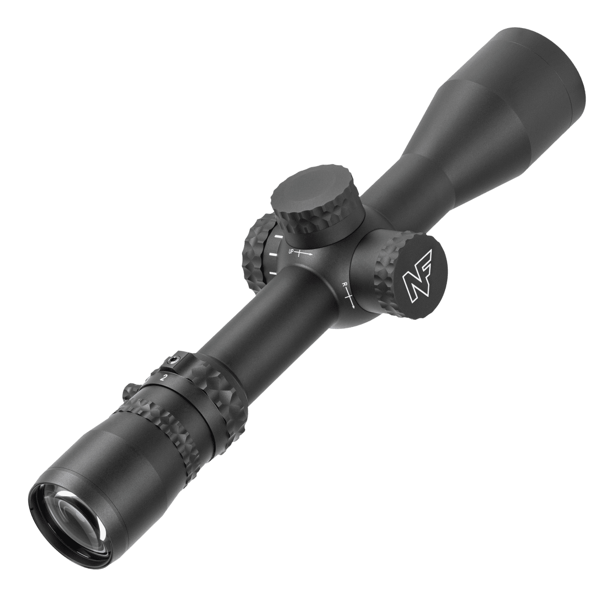Nightforce Kikarsikte NX6 2-12x42 SFP 1/4 MOA 4A-i Digillum belyst, täckta tornrattar