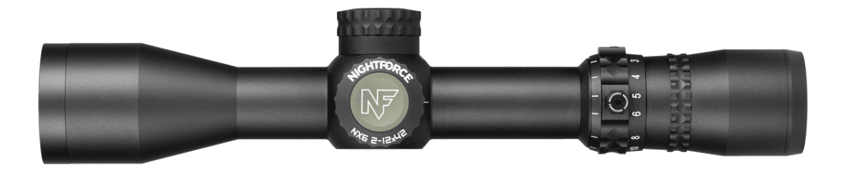 Nightforce Kikarsikte NX6 2-12x42 SFP 1/4 MOA 4A-i Digillum belyst, täckta tornrattar – bild 3