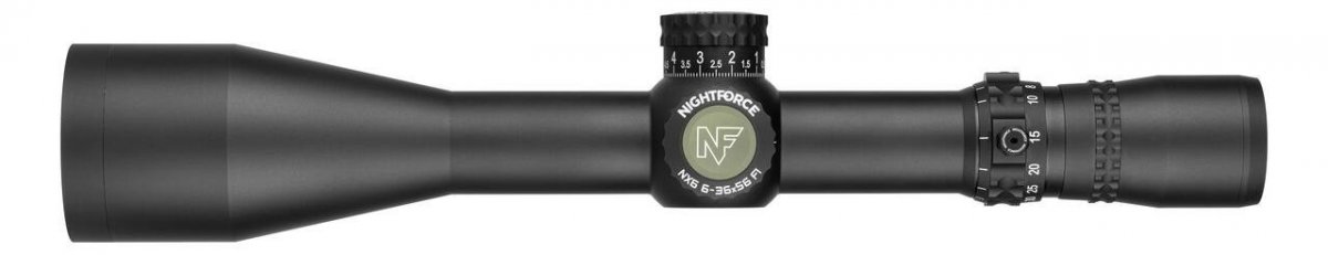 Nightforce Kikarsikte NX6 6-36x56 F1 0,1 MRAD Mil-XT belyst, öppet FieldSet-torn – bild 4