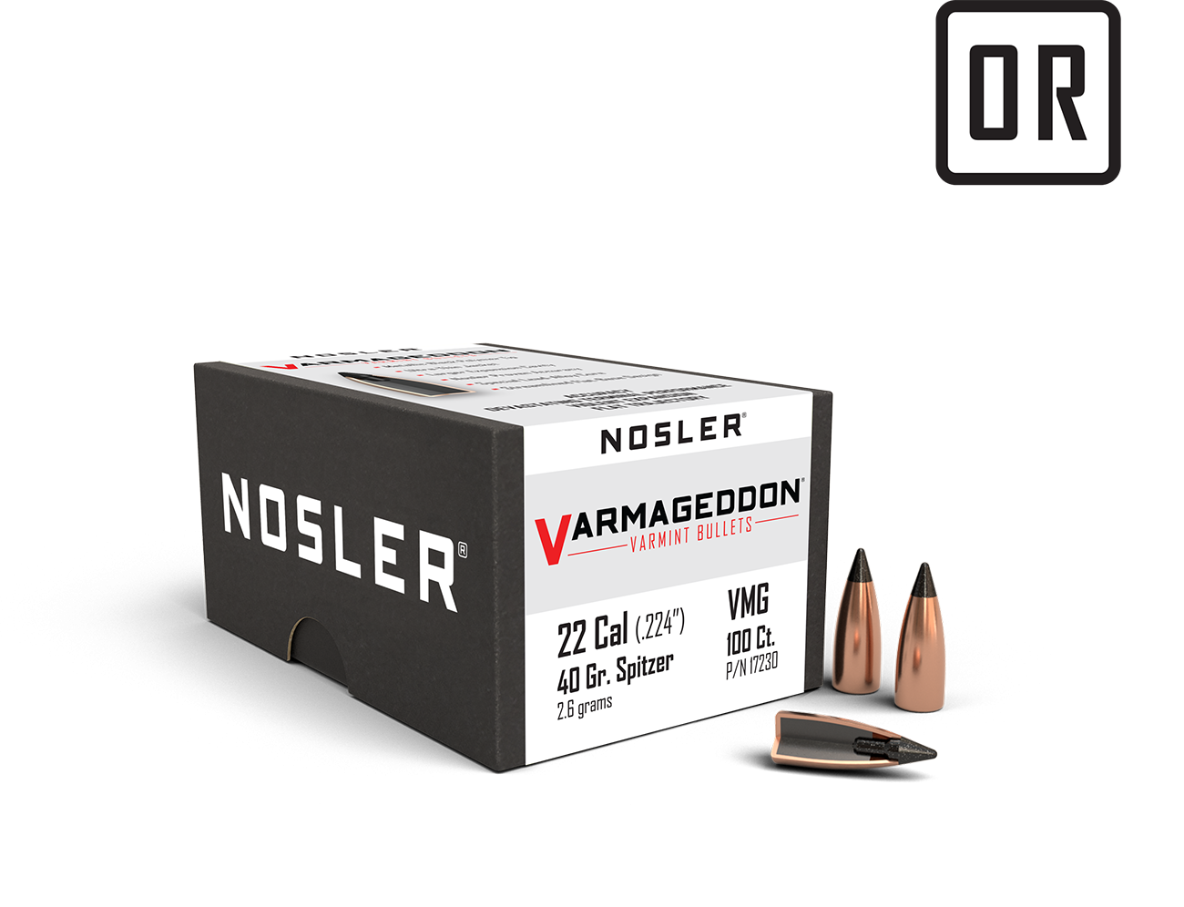 Nosler - Kula - 22 Caliber (.224) - 40gr - Tipped Varmint - 100st/ask
