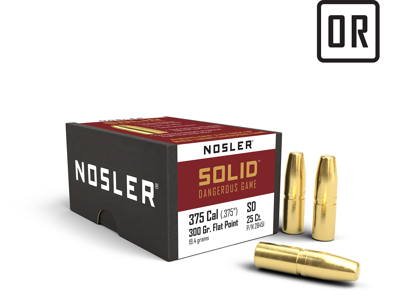 Nosler - Kula - 375 Caliber (.375) - 300gr - Solid - 25st/ask