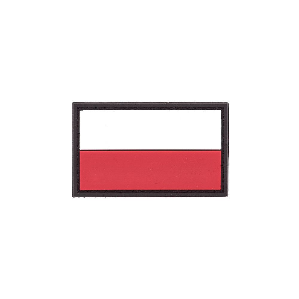 Eemann Tech - Polish Flag PVC Patch 3x5cm with Hook and Loop Fastener