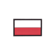 Eemann Tech - Polish Flag PVC Patch 3x5cm with Hook and Loop Fastener