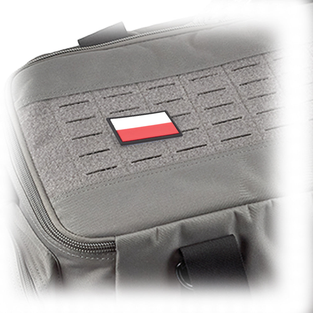 Eemann Tech - Polish Flag PVC Patch 3x5cm with Hook and Loop Fastener