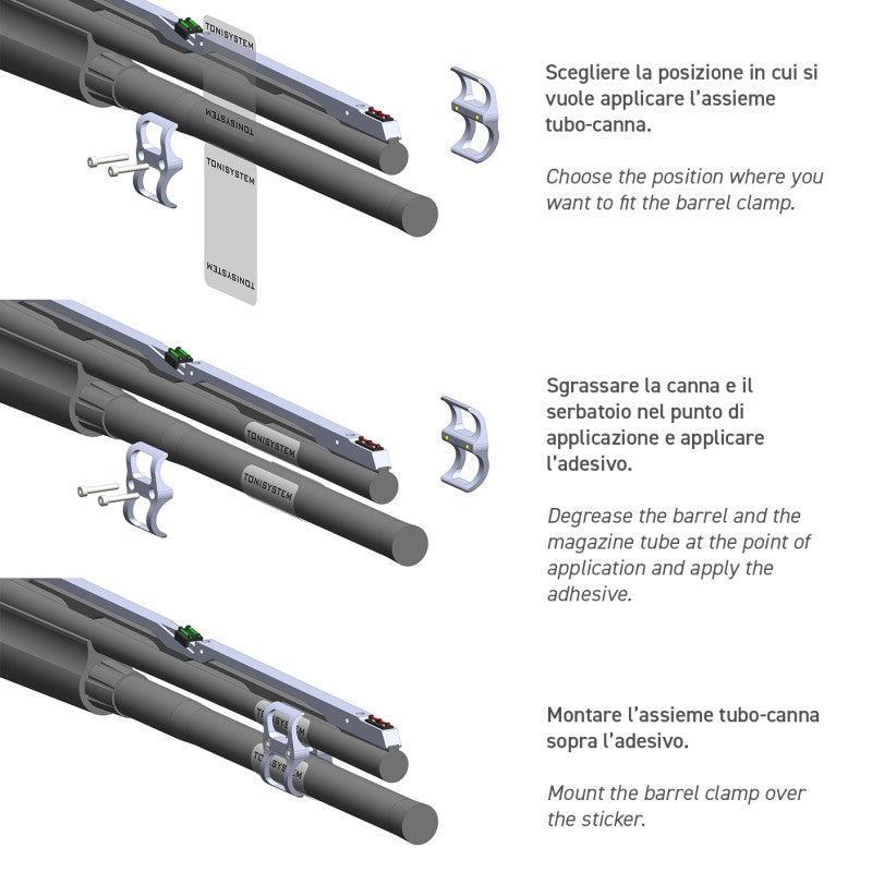 Toni System - Protective Stickers for 12-Gauge Barrel Clamps