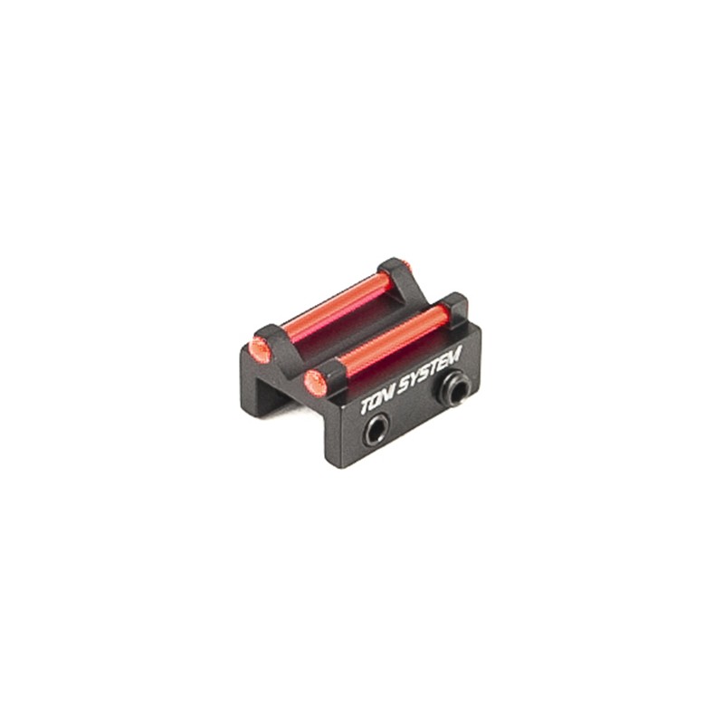 Toni System - Adjustable Rear Sight for Shotgun Rib under 7.2 mm with 1.5 mm Fiber Optic