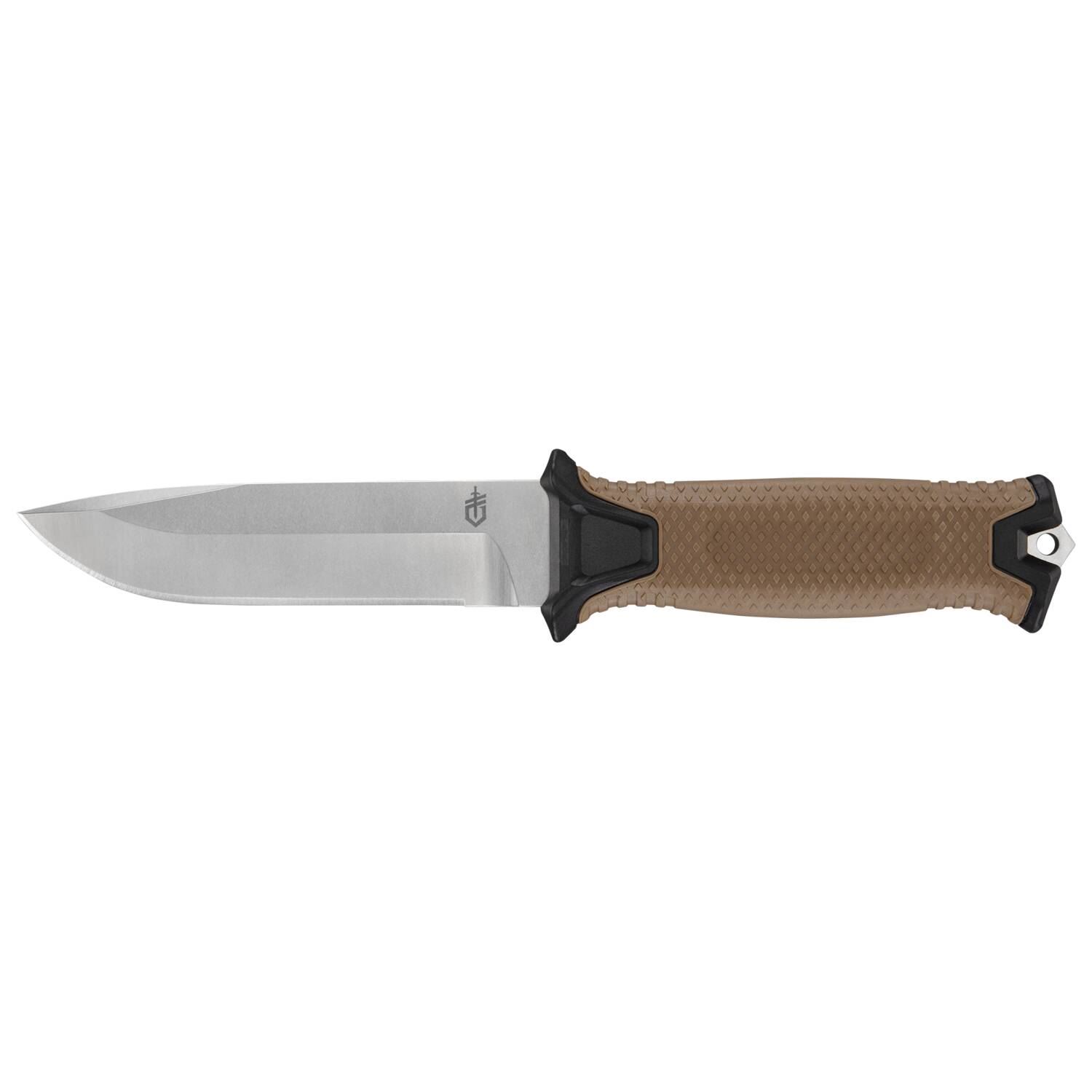 Svart Gerber StrongArm MagnaCut-kniv med fast blad och slida