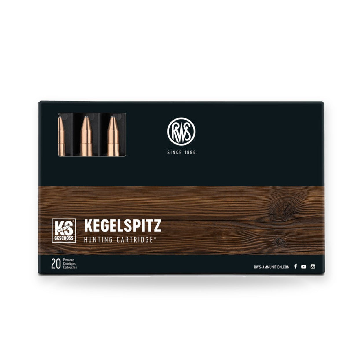 RWS - Kegelspitz (Cone point) - 7mm Rem Mag - 10.5g - 20/ask