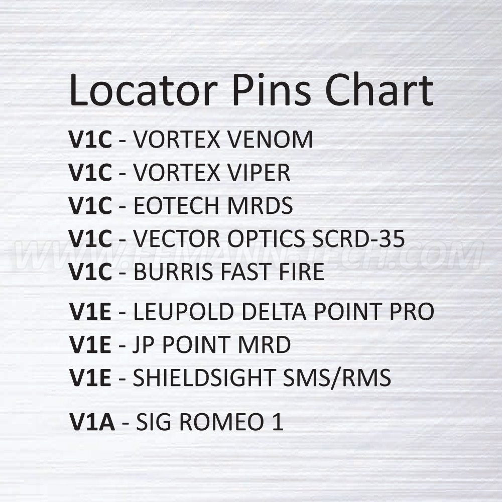 Eemann Tech - Spare Locator Pin V1A for Eemann Tech Red Dot Mount - 2 pcs./Set