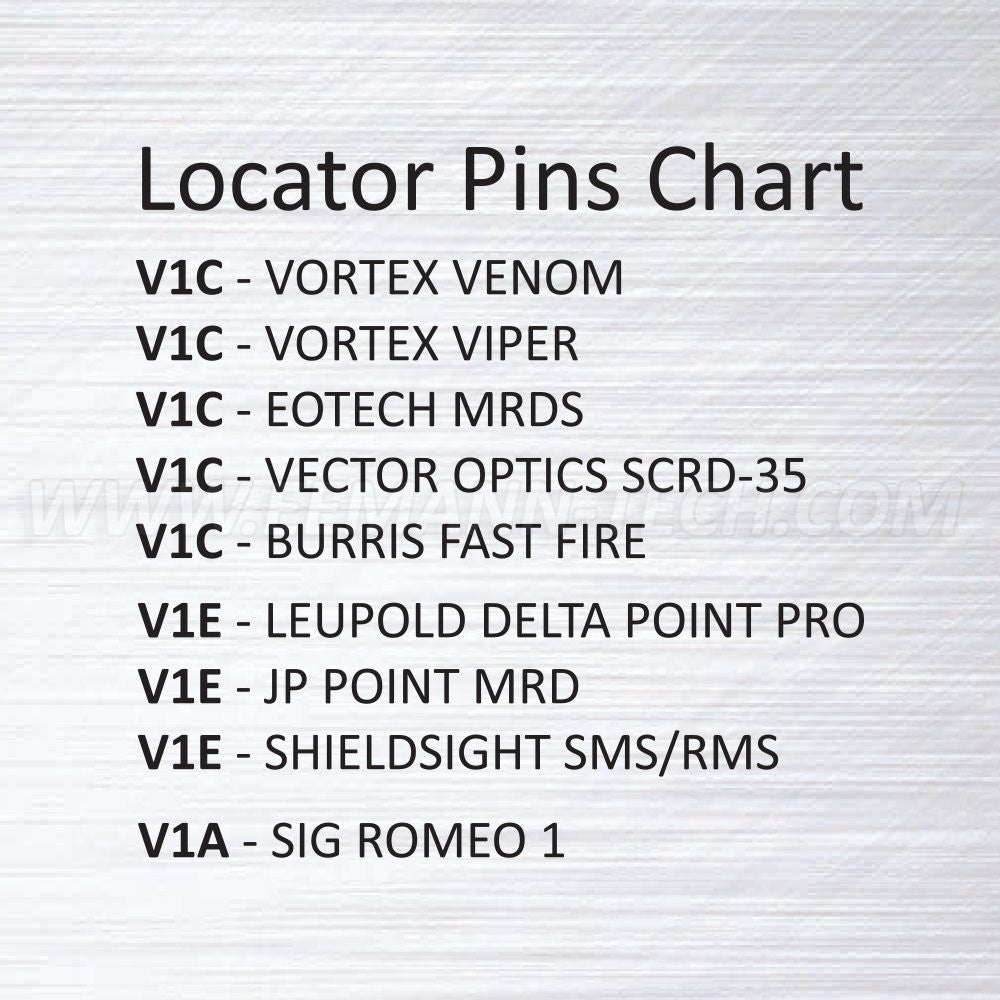 Eemann Tech - Spare Locator Pin V1C for Eemann Tech Red Dot Mount - 2 pcs./Set