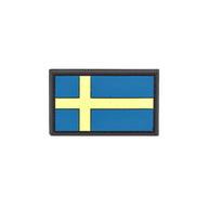Eemann Tech - Swedish Flag PVC Patch 3x5cm with Hook and Loop Fastener