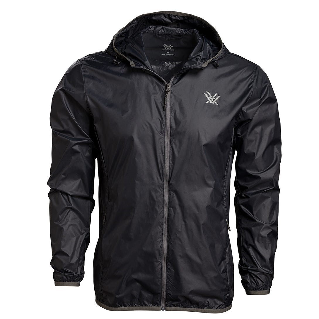 Vortex - Men's Storm Silencer Full Zip Rain Breaker Black - M